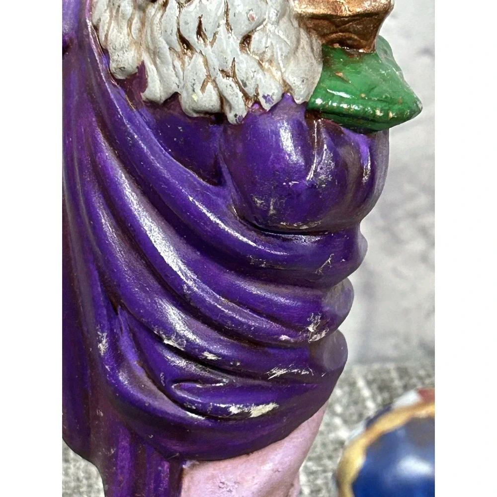 Vintage Nativity Set Atlantic Mold 13 Pc Hand Painted Ceramic Christmas Figurine